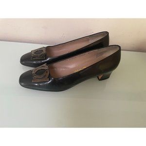Vintage Salvatore Ferragamo Boutique Womans Classic Black Pump Size 7.5 AA